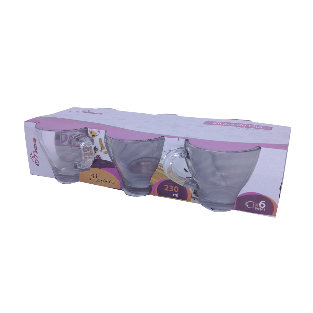 JG DE XÍCARAS DE VIDRO MORROC 230 ML C/6PÇ - CM8
