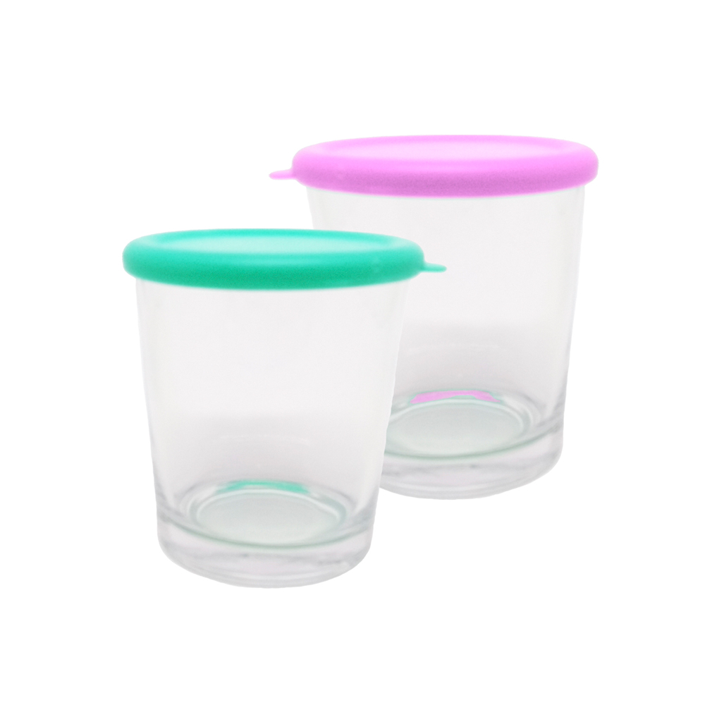 CONJ POTES DE VIDRO 360 ML C/ TAMPA  2PÇS - CM12