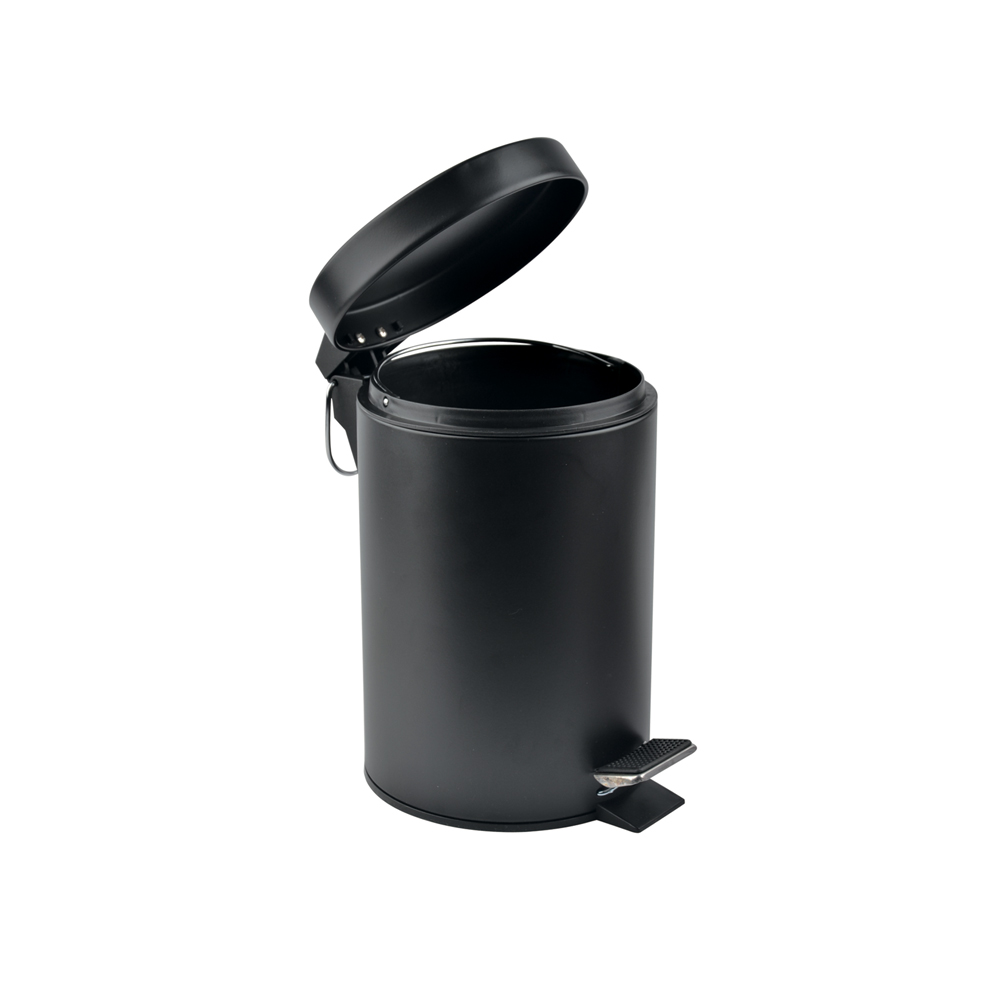 LIXEIRA 5L METALICA PR C/ PEDAL/BALDE REM - CM6