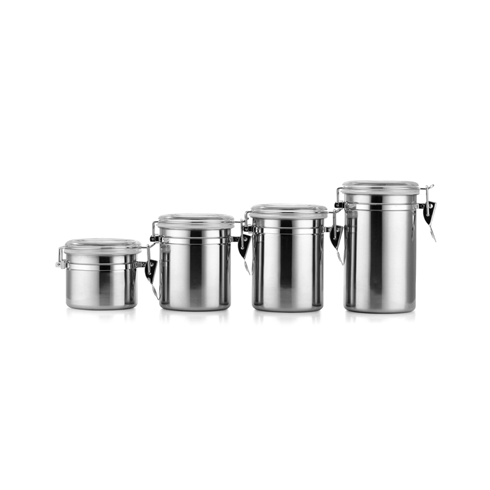 KIT POTE INOX C/ TAMPA 4PCS - CM24