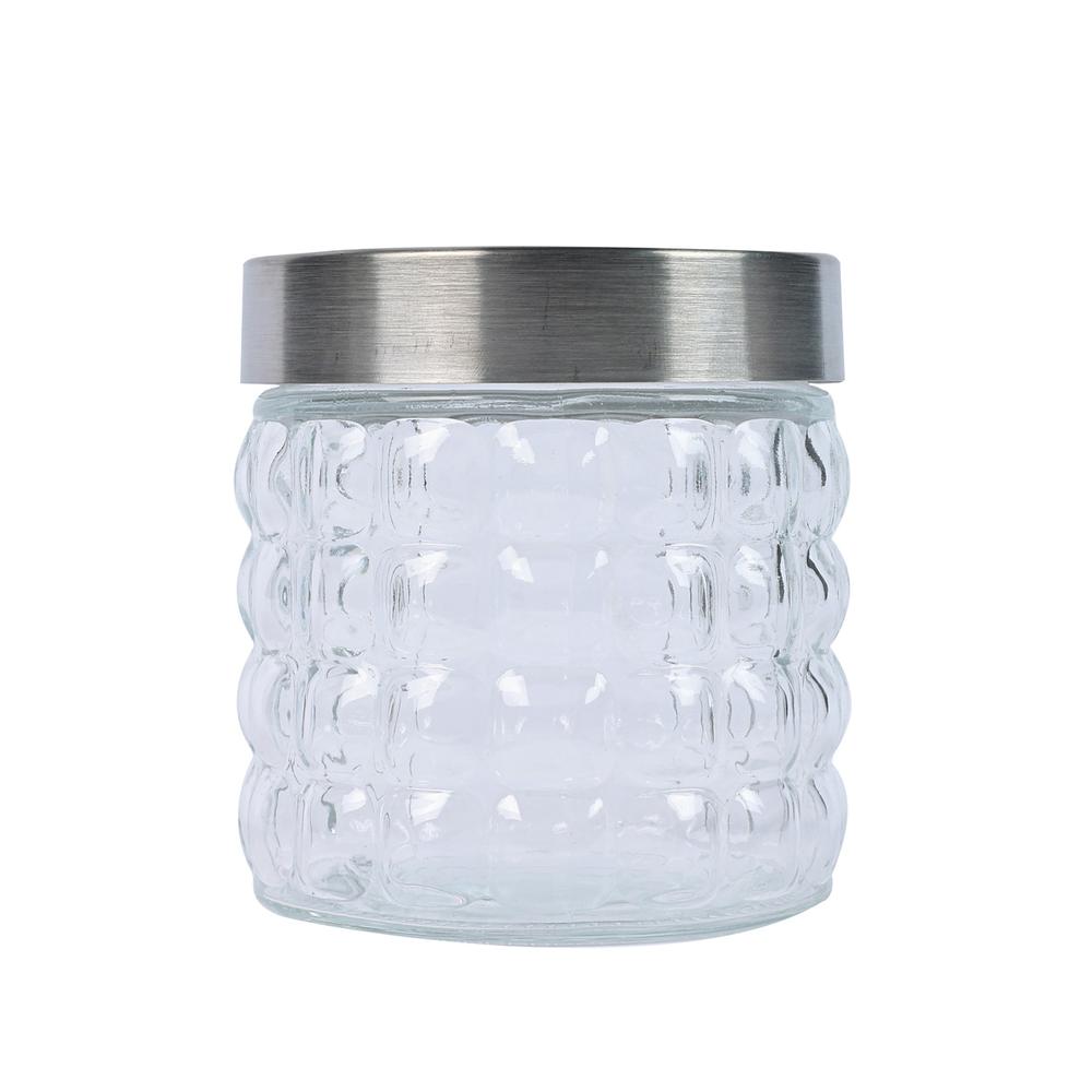 POTE DE VIDRO 800ML COM TAMPA DE METAL  - CM24