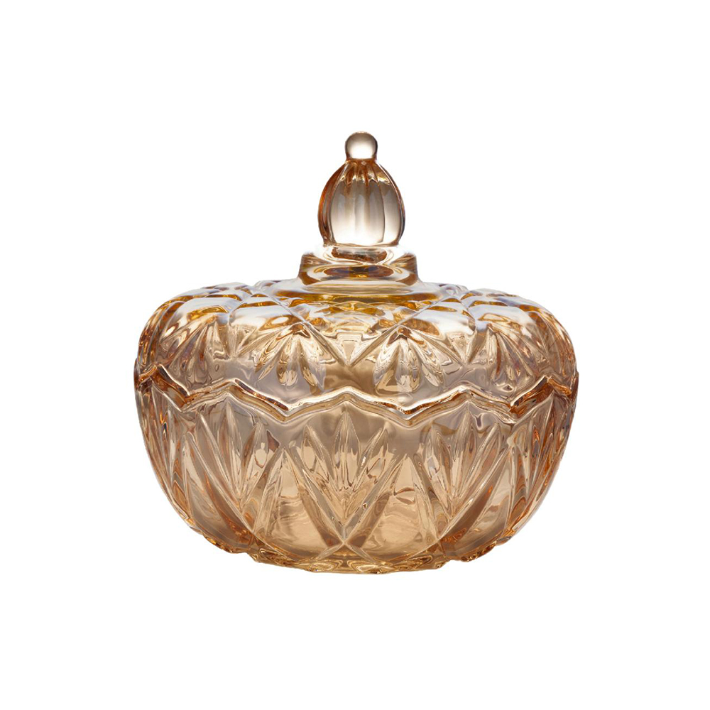 BOMBONIERE DE VIDRO MADRI GOLD 700ML - CM12