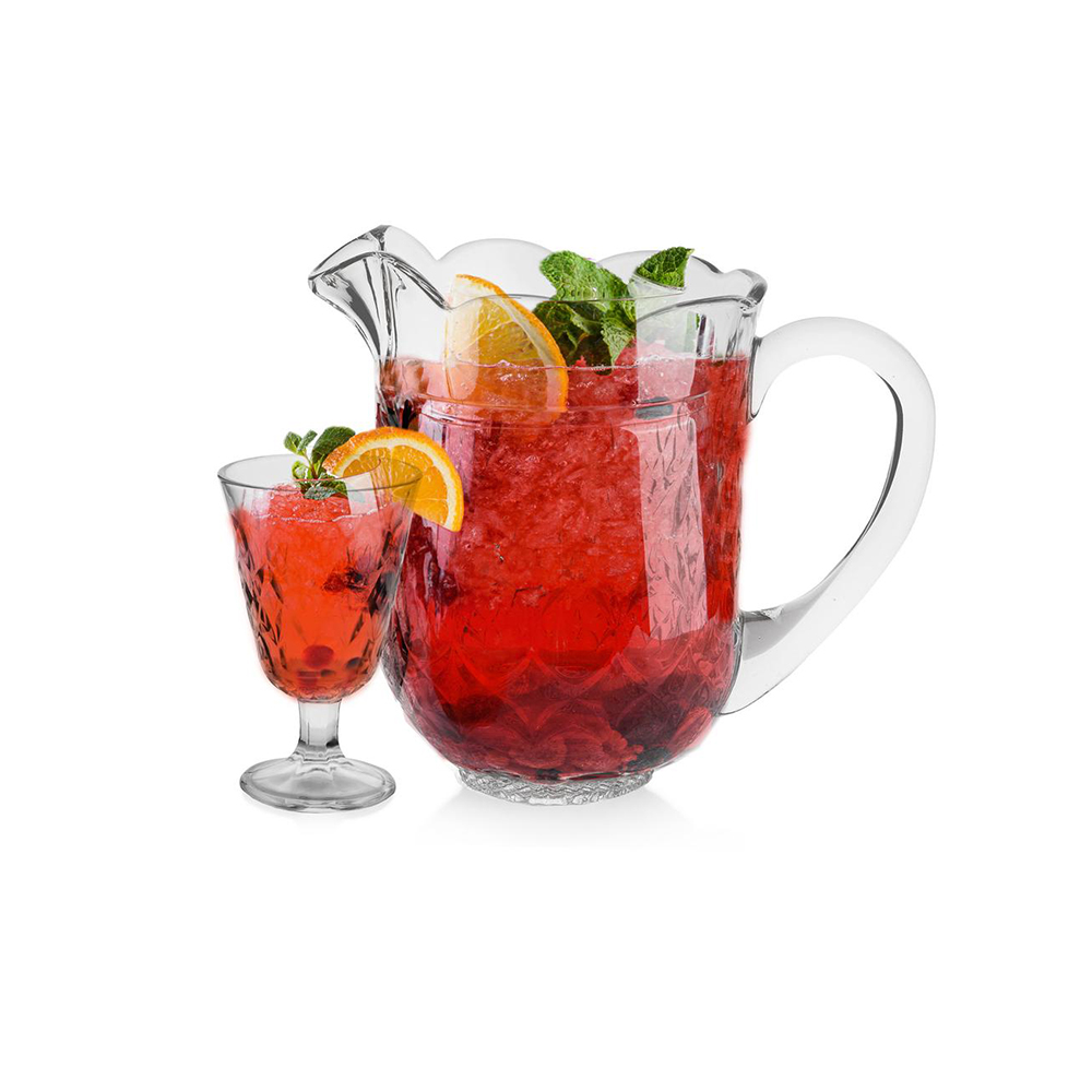 JOGO DE JARRA SICILIA COM 1,5 LTS COM 6 COPOS 300 ML C/ 7 PCS - CM6
