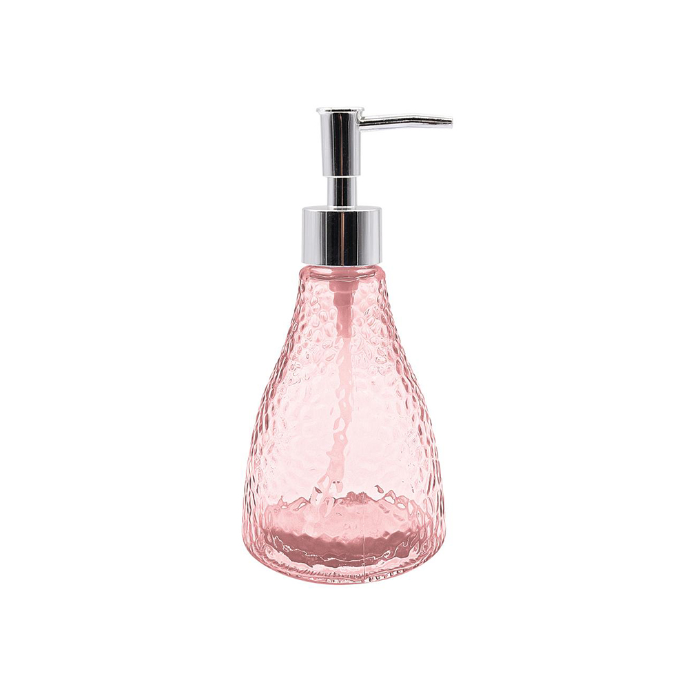 DISPENSER LIQUIDO VIDRO ROSA 360ML - CM48