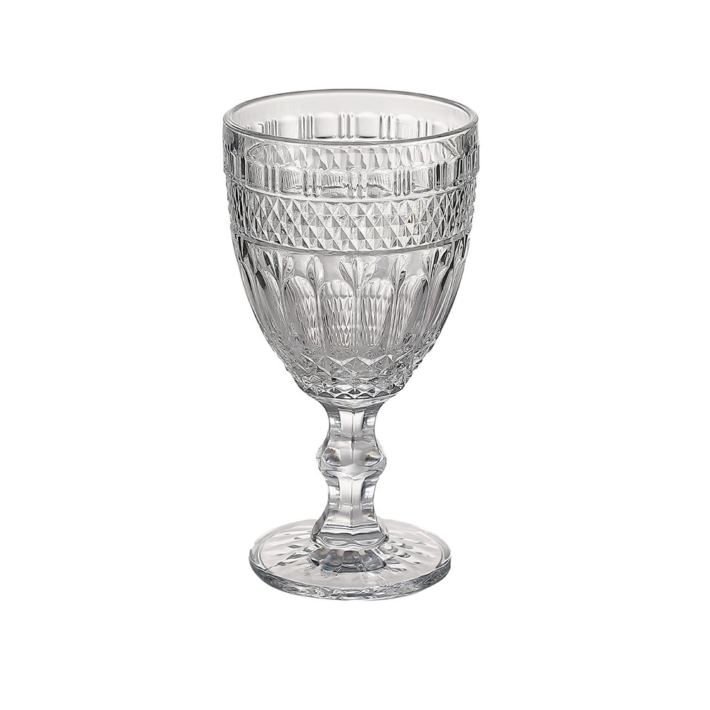 JOGO TAÇA DE VIDRO AMETISTA INCOLOR 340ML 06 PCS - CM08